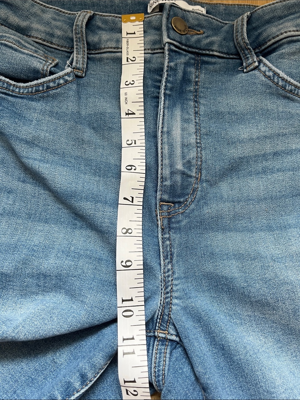 Nine West Medium Blue Bootcut Jeans with Subtle Fade - Picture 6 of 11